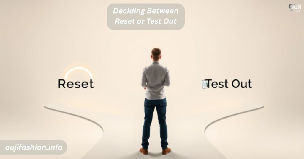 Deciding Between Reset or Test Out