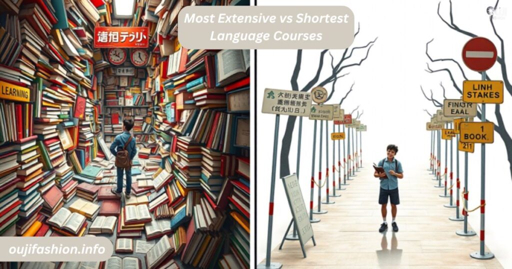 Most Extensive vs Shortest Language Courses